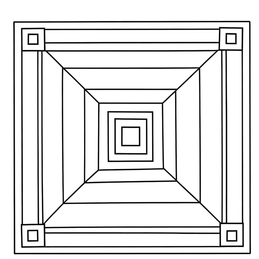 Coloriage Carré optique à imprimer et colorier