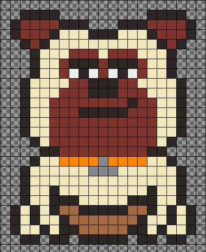 Coloriage Chien pixelisé à imprimer et colorier