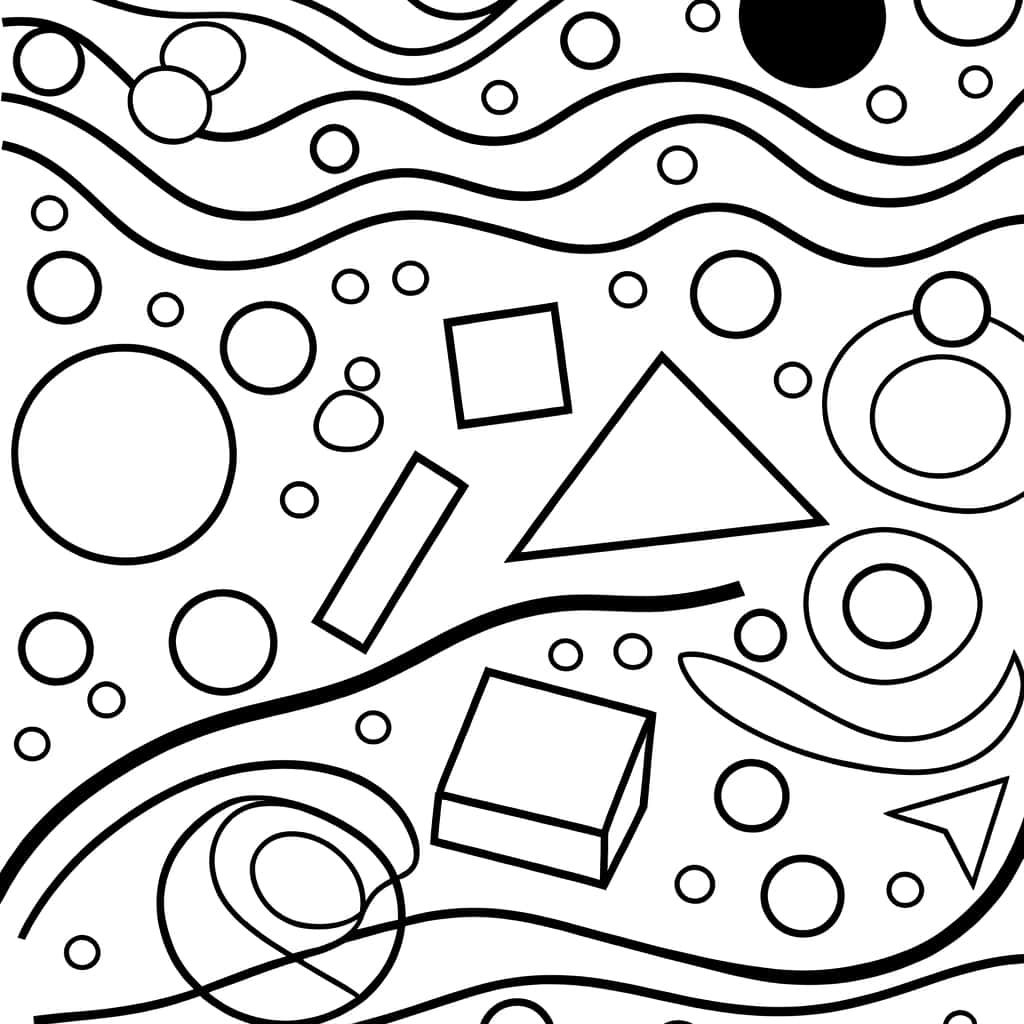 Coloriage Formes et lignes abstraites à imprimer et colorier