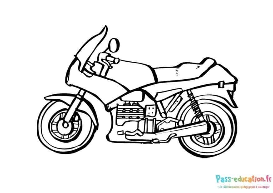 Coloriage Moto sportive à imprimer et colorier