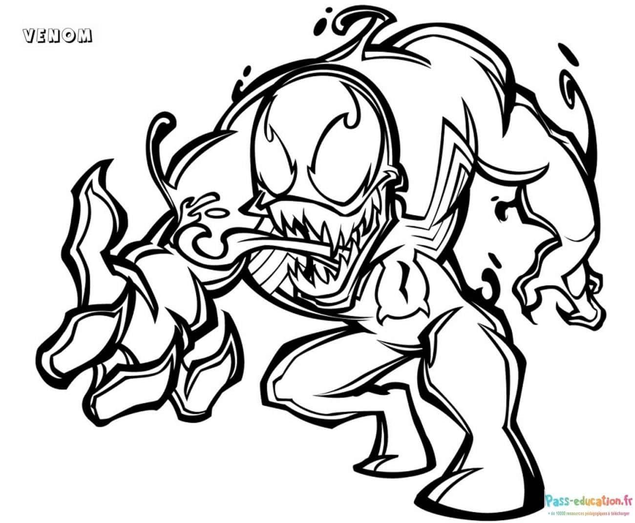 Coloriage Venom à imprimer et colorier