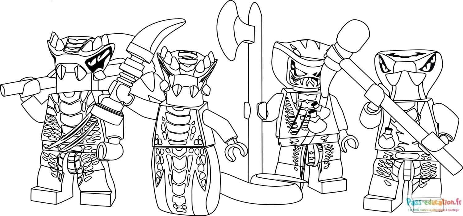 Coloriage Ninjas Lego à imprimer et colorier