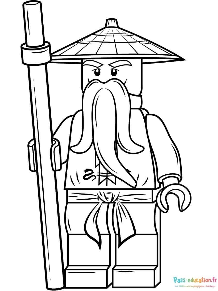Coloriage Maître Ninjago à imprimer et colorier
