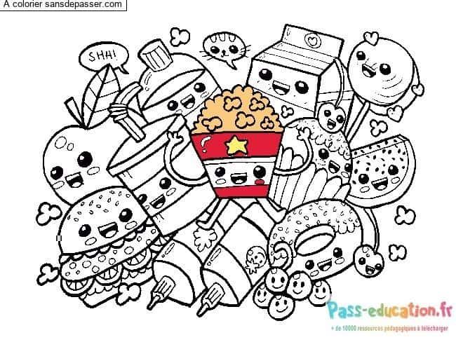 Coloriage Festin de friandises à imprimer et colorier