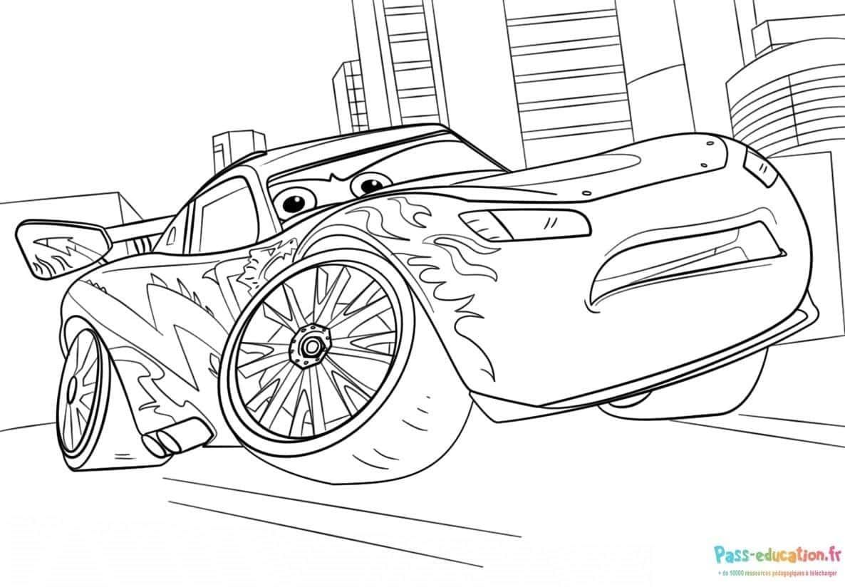 Coloriage Flash Mcqueen à imprimer et colorier