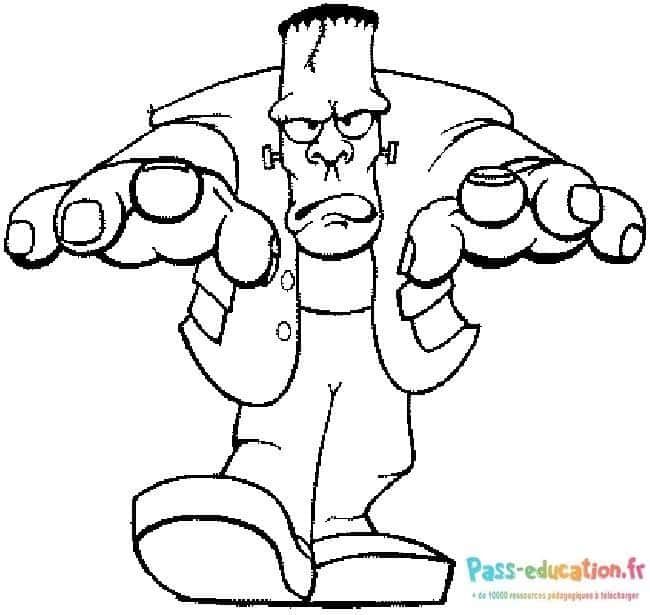 Coloriage Halloween effrayant à imprimer et colorier