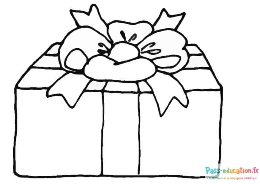 Coloriage Cadeau à décorer à imprimer et colorier