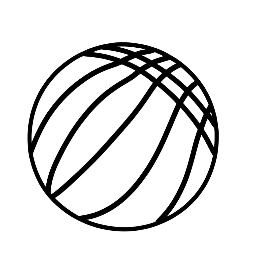 Coloriage Balle de basket à imprimer et colorier