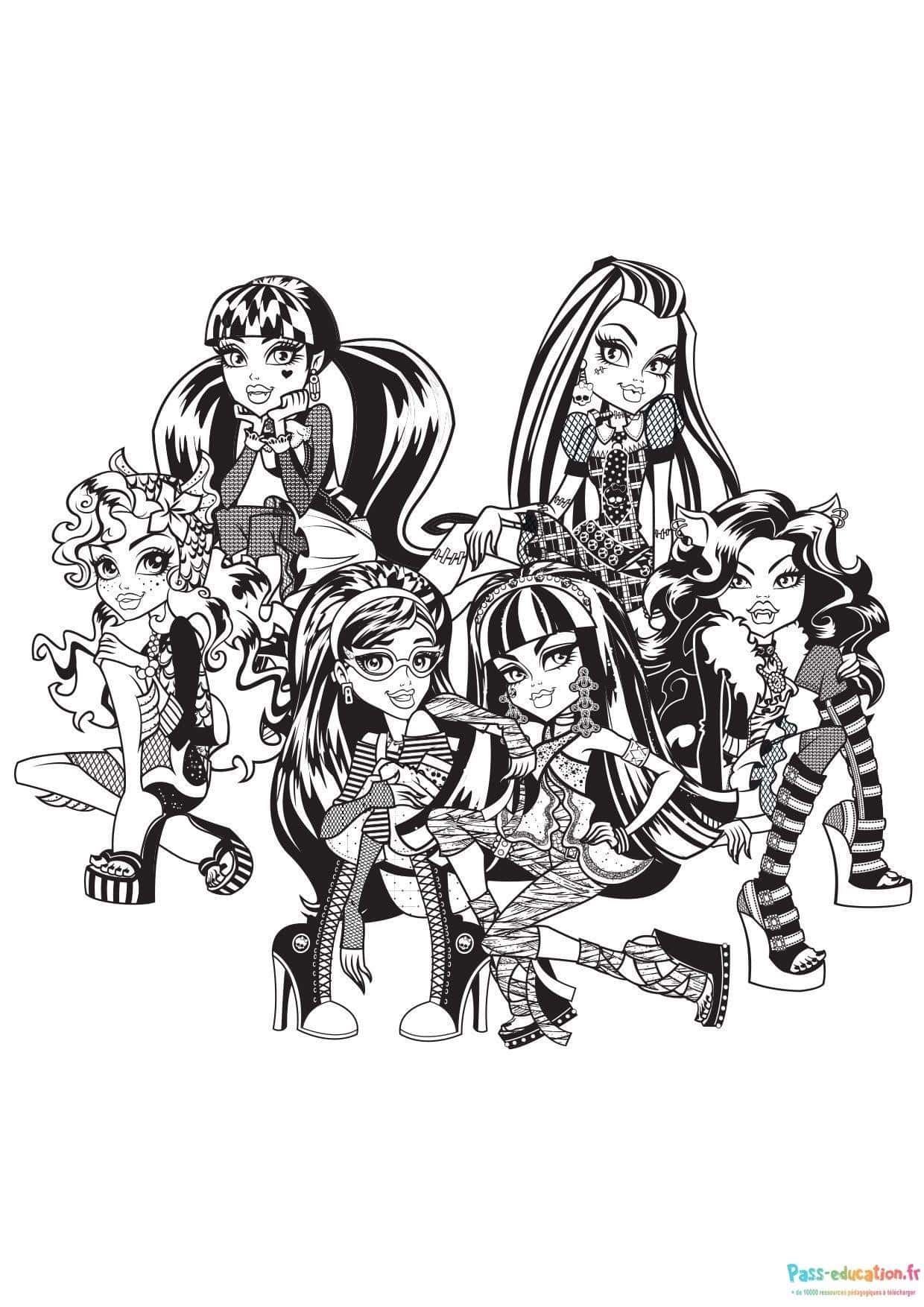 Coloriage Monster High à imprimer et colorier