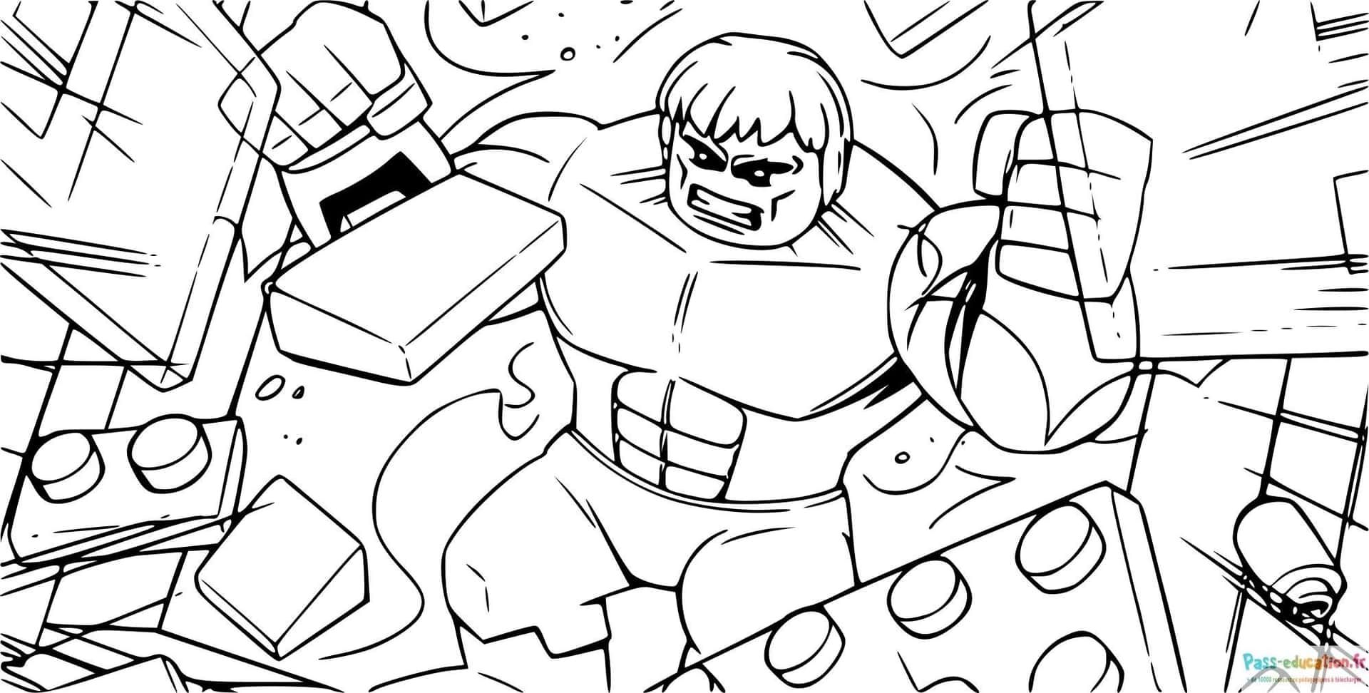 Coloriage Héros en action à imprimer et colorier