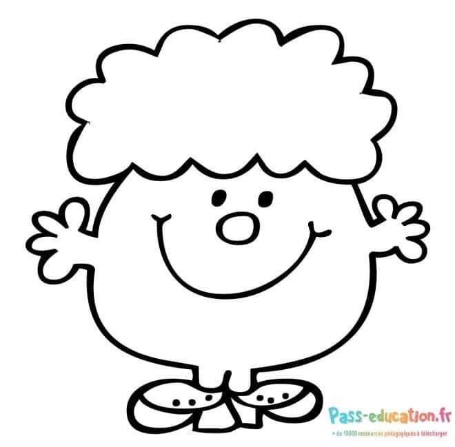 Coloriage Monsieur Joyeux à imprimer et colorier