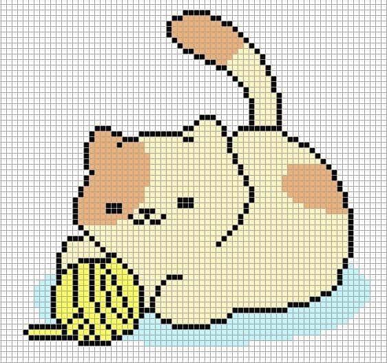 Coloriage Chat jouant à imprimer et colorier