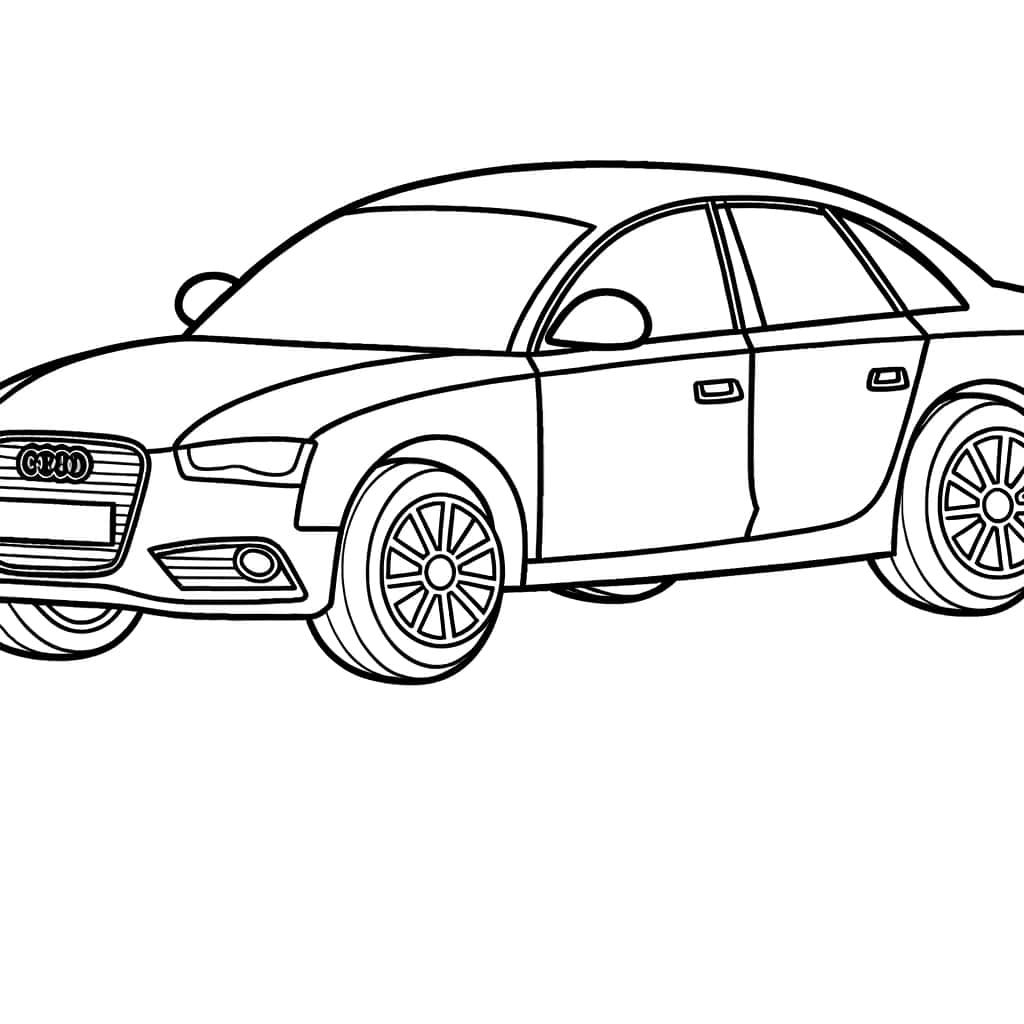 Coloriage Audi stylisée à imprimer et colorier