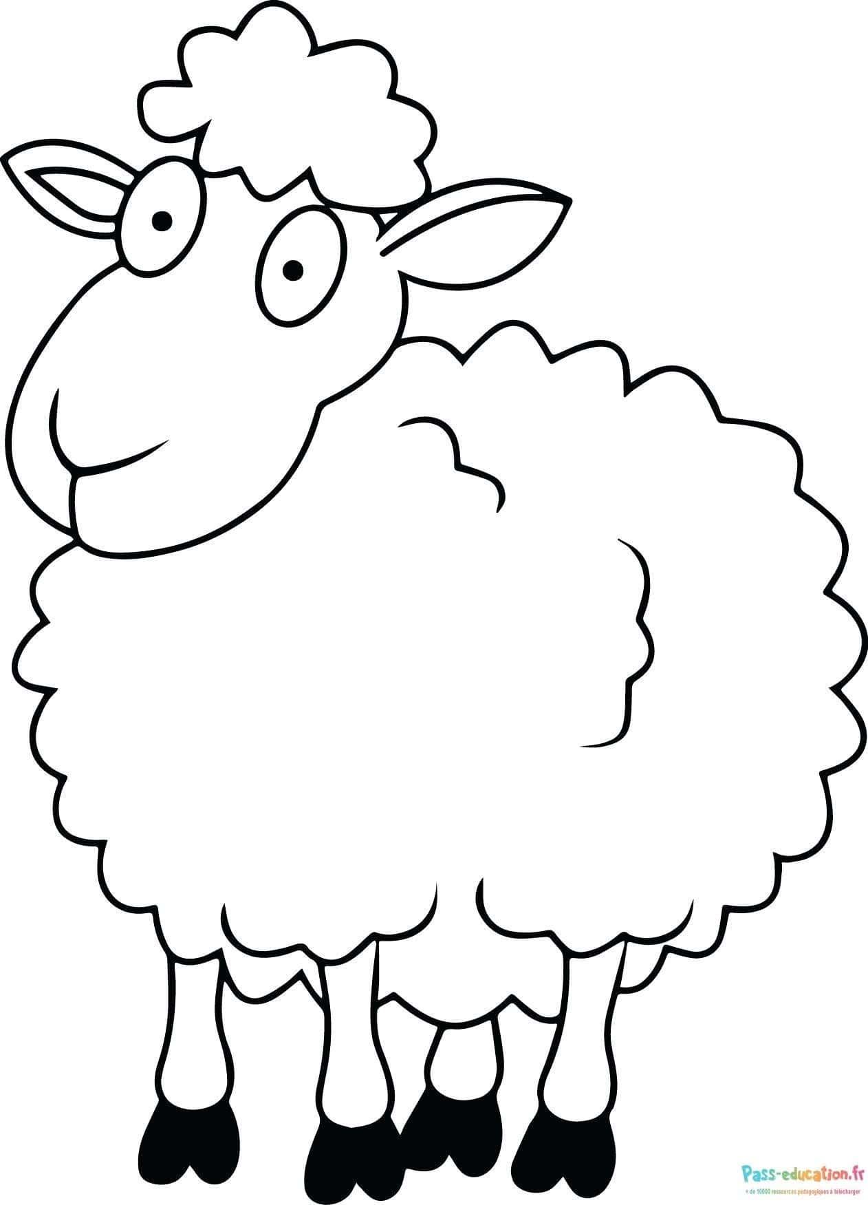 Coloriage Mouton joyeux à imprimer et colorier