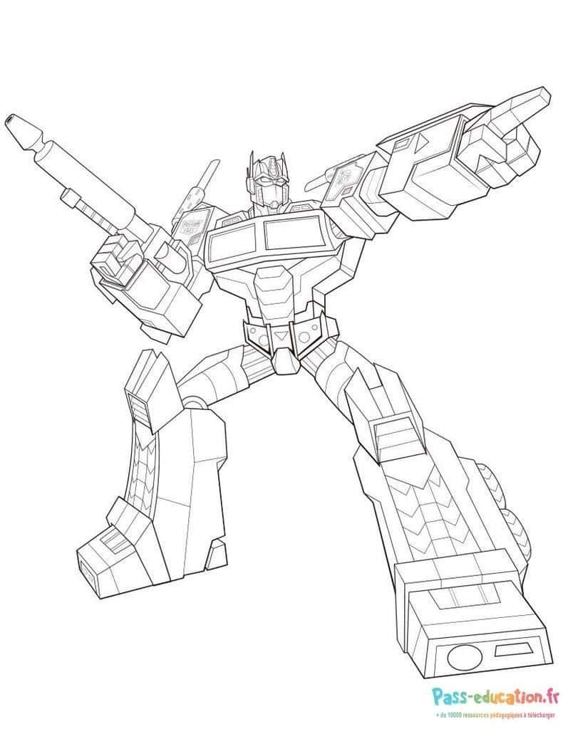 Coloriage Optimus Prime à imprimer et colorier