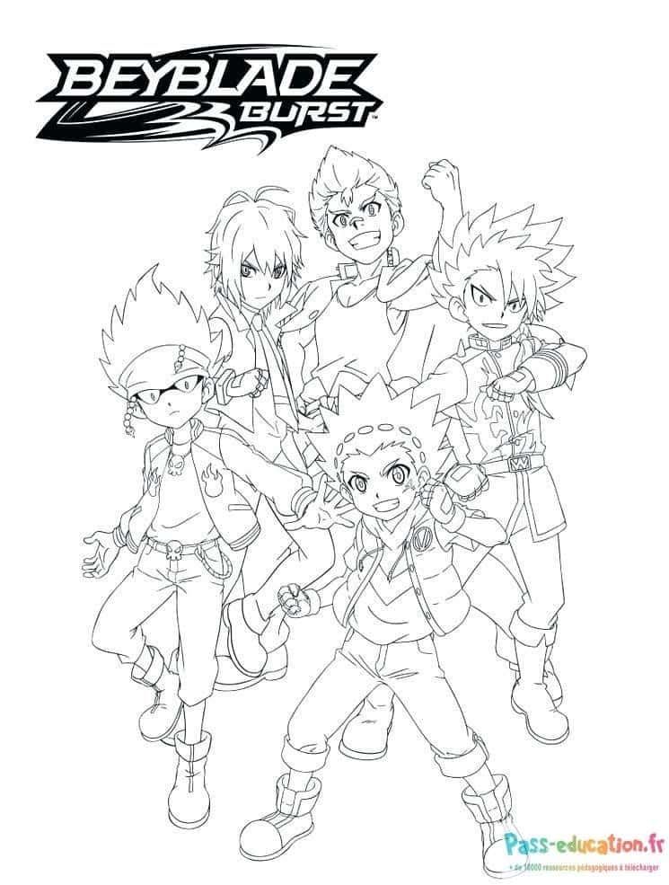 Coloriage Aventures Beyblade à imprimer et colorier