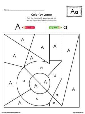 Coloriage Lettres et Couleurs à imprimer et colorier
