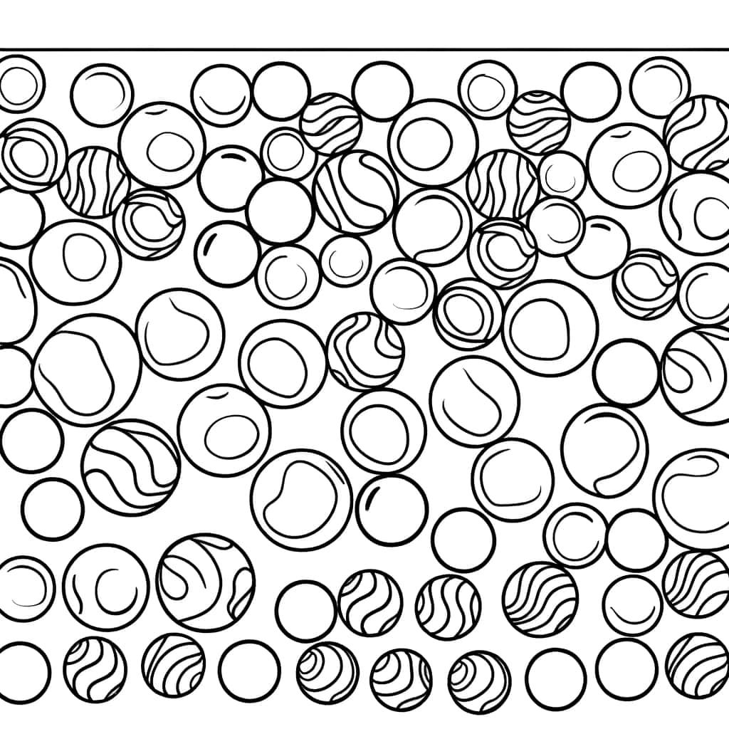 Coloriage Billes multiformes à imprimer et colorier