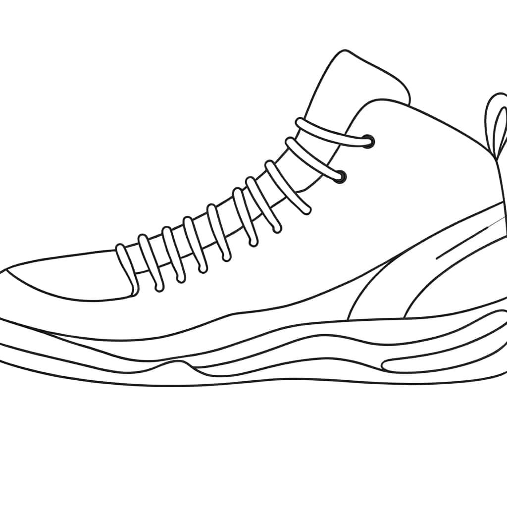 Coloriage Basket Chaussure à imprimer et colorier