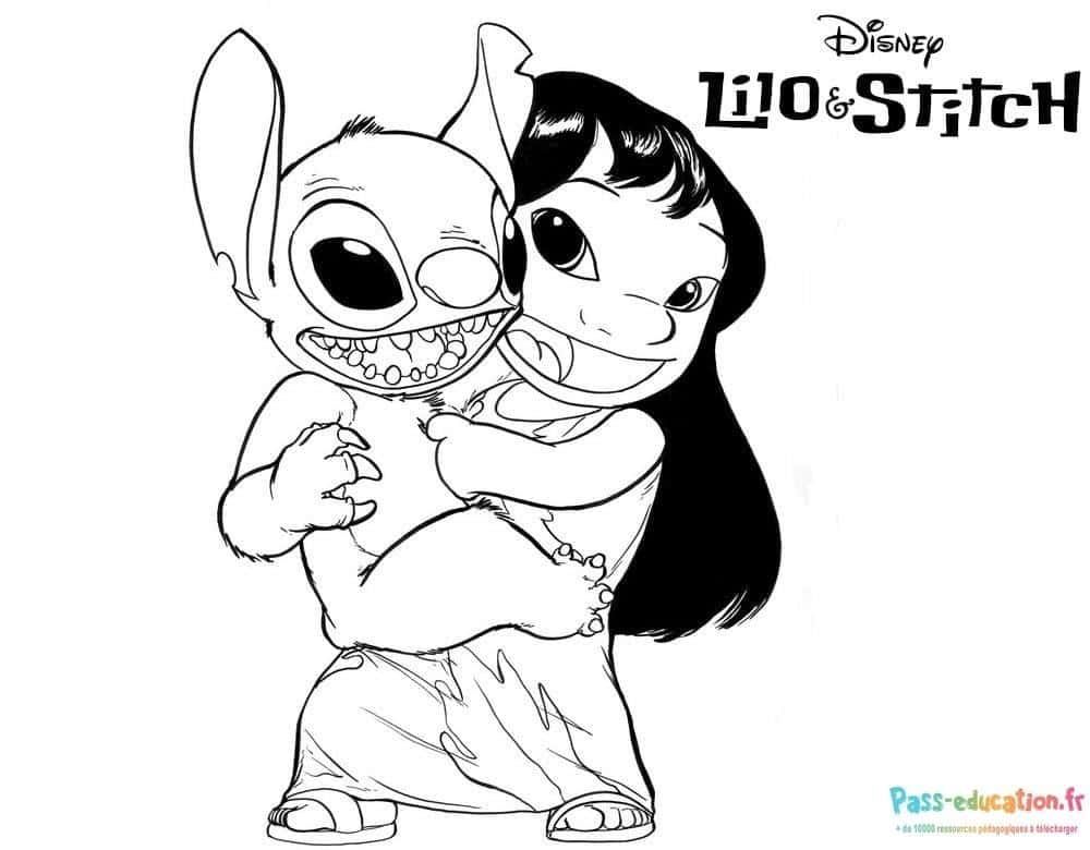 Coloriage Lilo et Stitch à imprimer et colorier