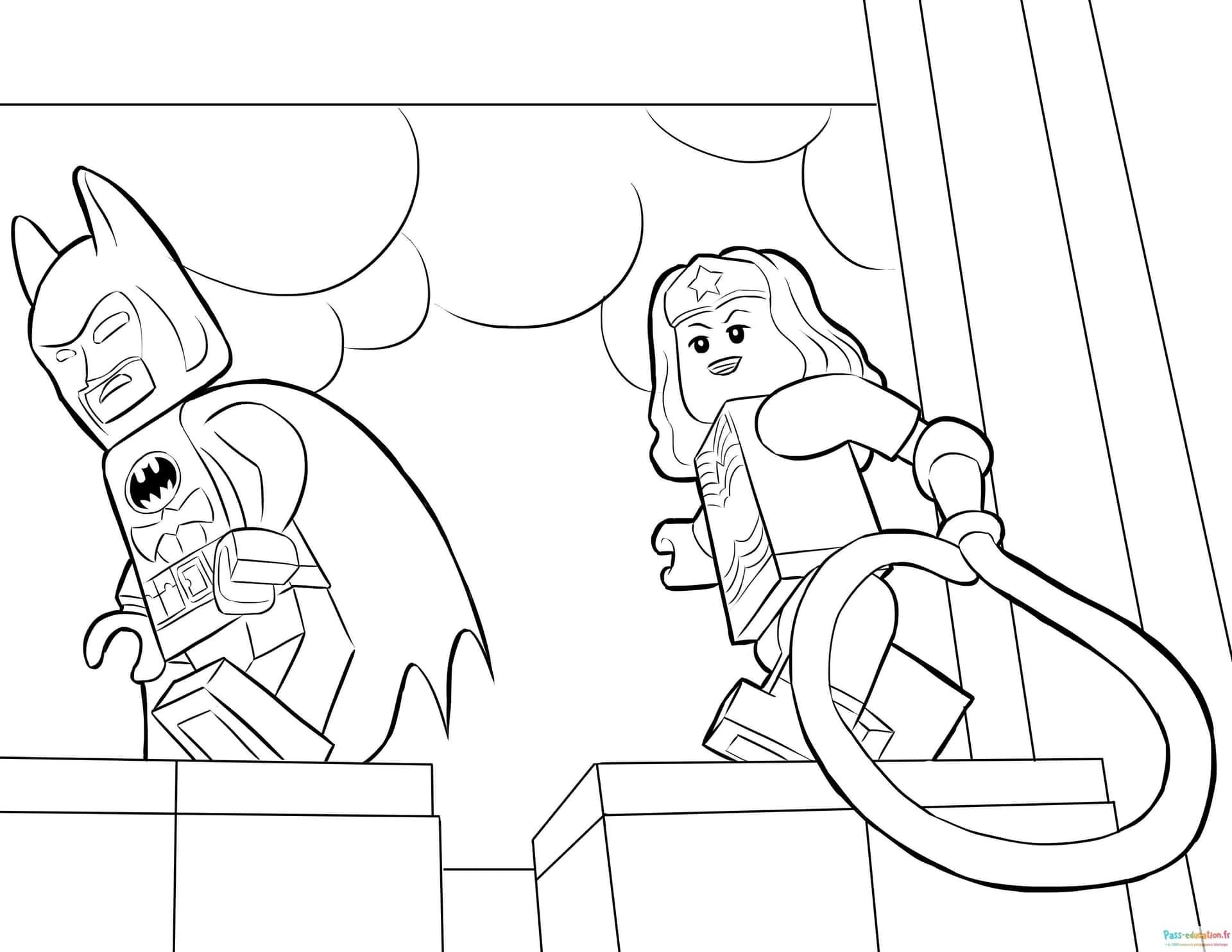 Coloriage Super-héros Lego à imprimer et colorier