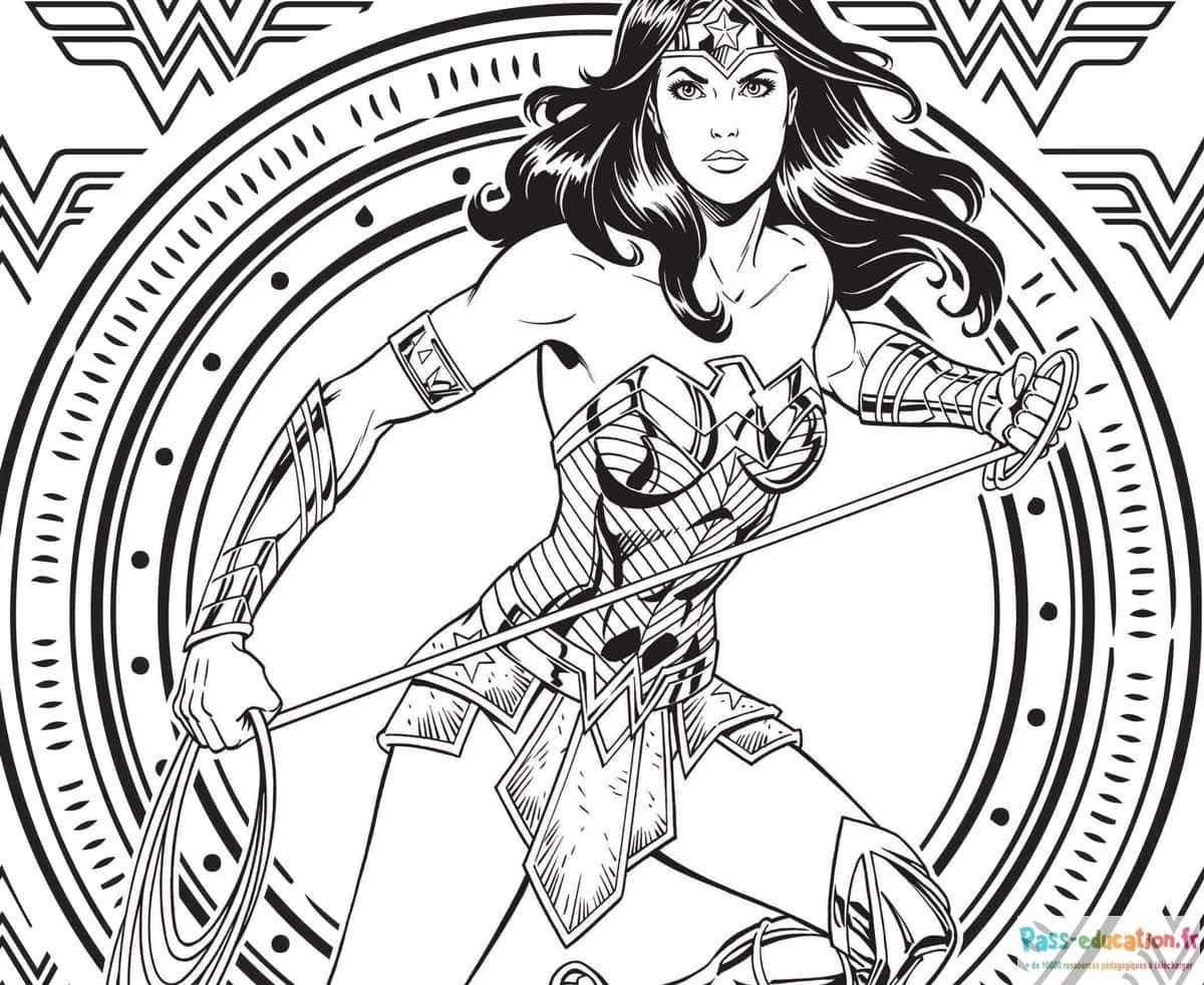 Coloriage Héroïne amazone à imprimer et colorier