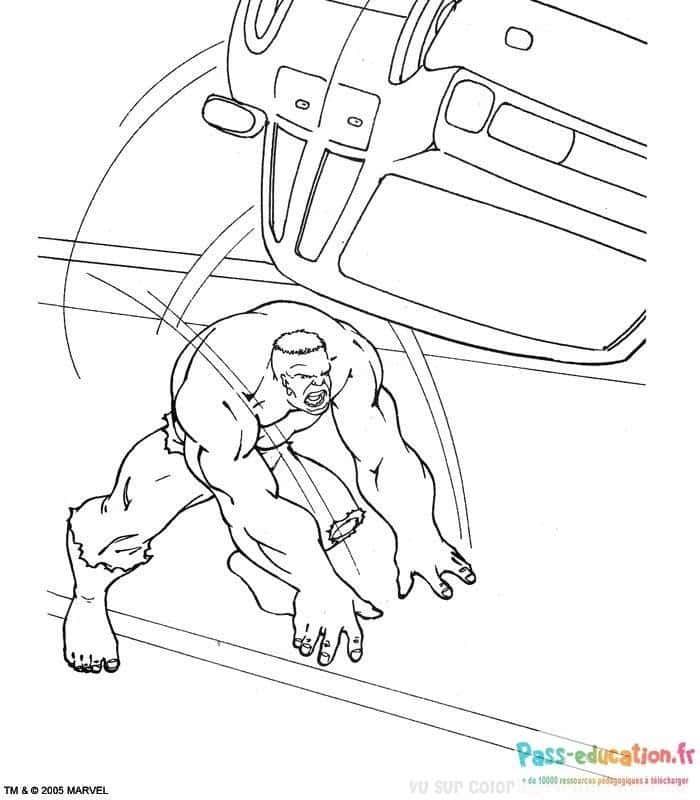 Coloriage Hulk caché à imprimer et colorier