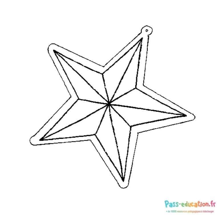 Coloriage Étoile à décorer à imprimer et colorier