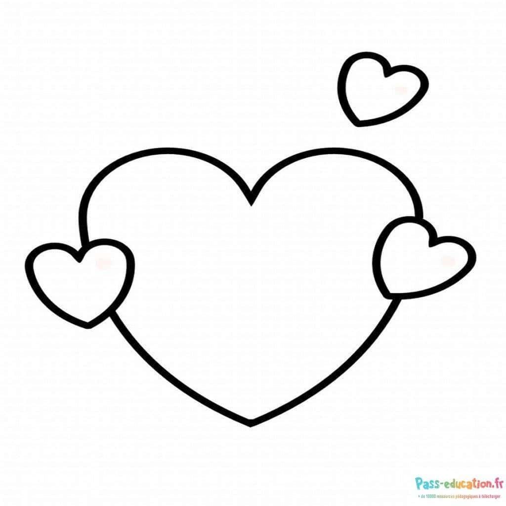 Coloriage Cœurs dansants à imprimer et colorier