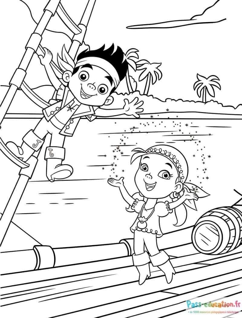 Coloriage Aventure en hauteur à imprimer et colorier