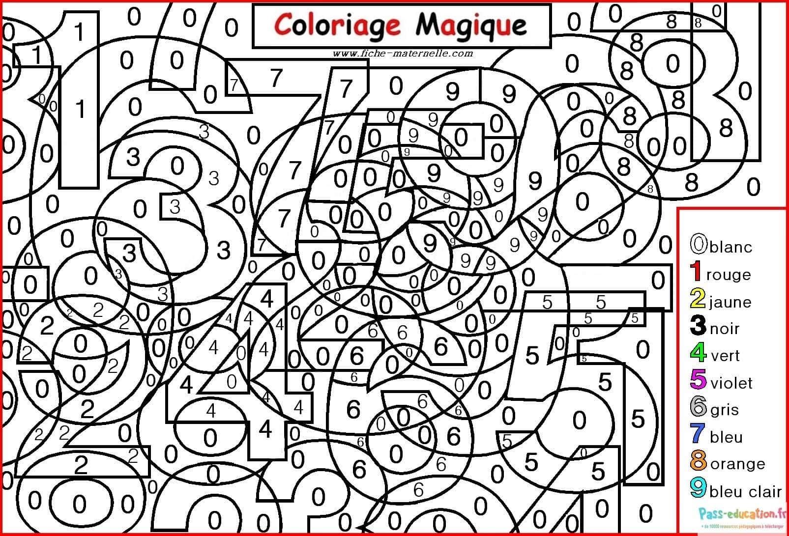 Coloriage Magique coloriage chiffré à imprimer et colorier