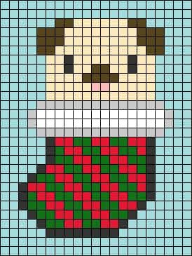 Coloriage Père Noël Pixelisé à imprimer et colorier