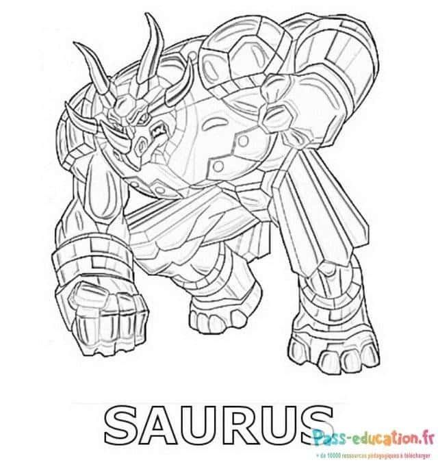 Coloriage Bakugan Saurus à imprimer et colorier