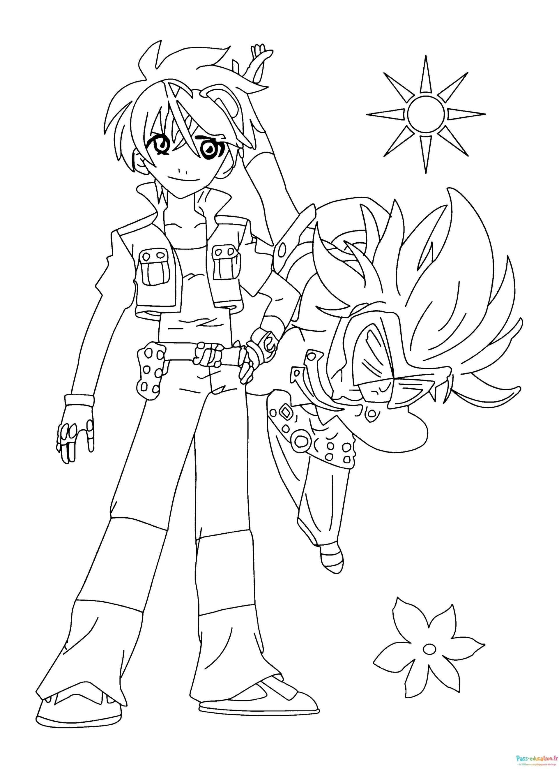 Coloriage Duel Bakugan à imprimer et colorier