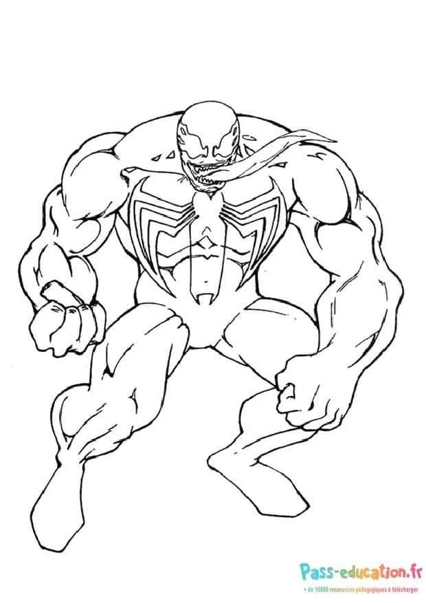 Coloriage Super-héros musclé à imprimer et colorier