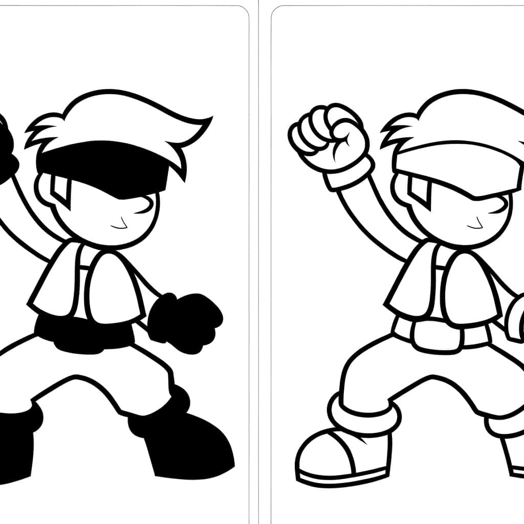 Coloriage Brawler enthousiaste à imprimer et colorier