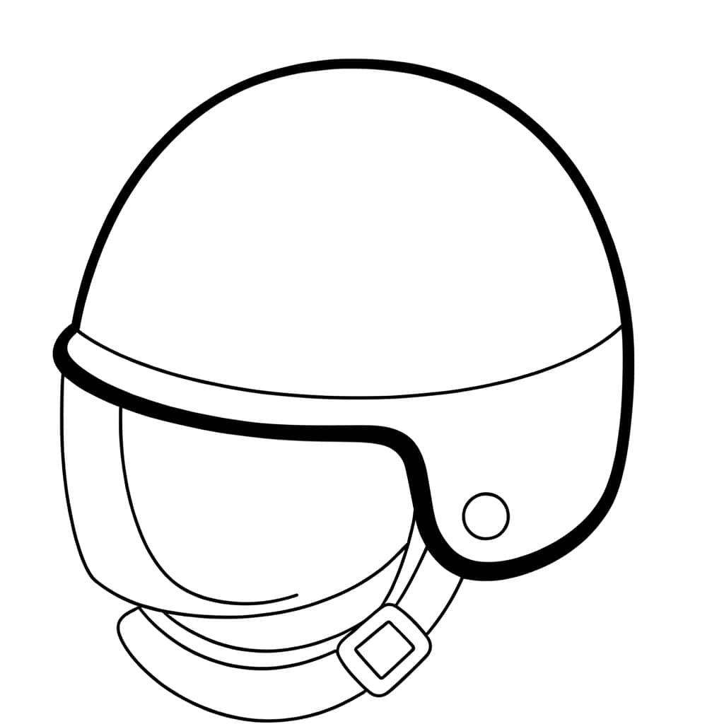 Coloriage Casque de moto à imprimer et colorier
