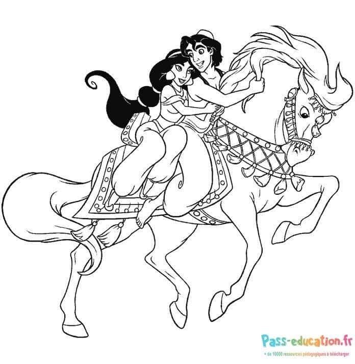 Coloriage Aventure équestre à imprimer et colorier