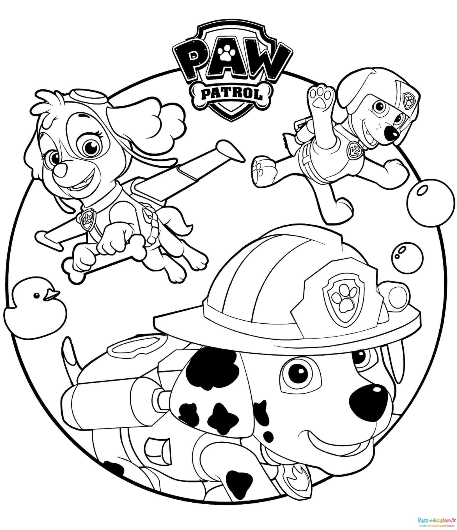 Coloriage Pat' Patrouille à imprimer et colorier