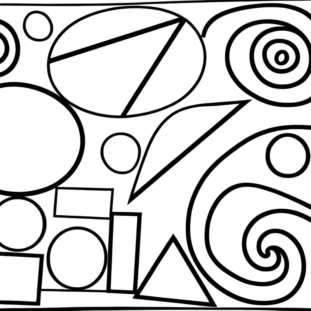 Coloriage Abstrait géométrique à imprimer et colorier
