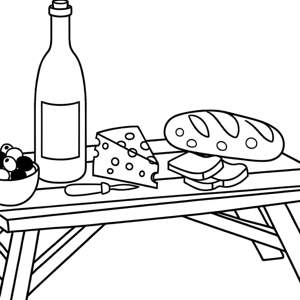 Coloriage Apéro convivial à imprimer et colorier