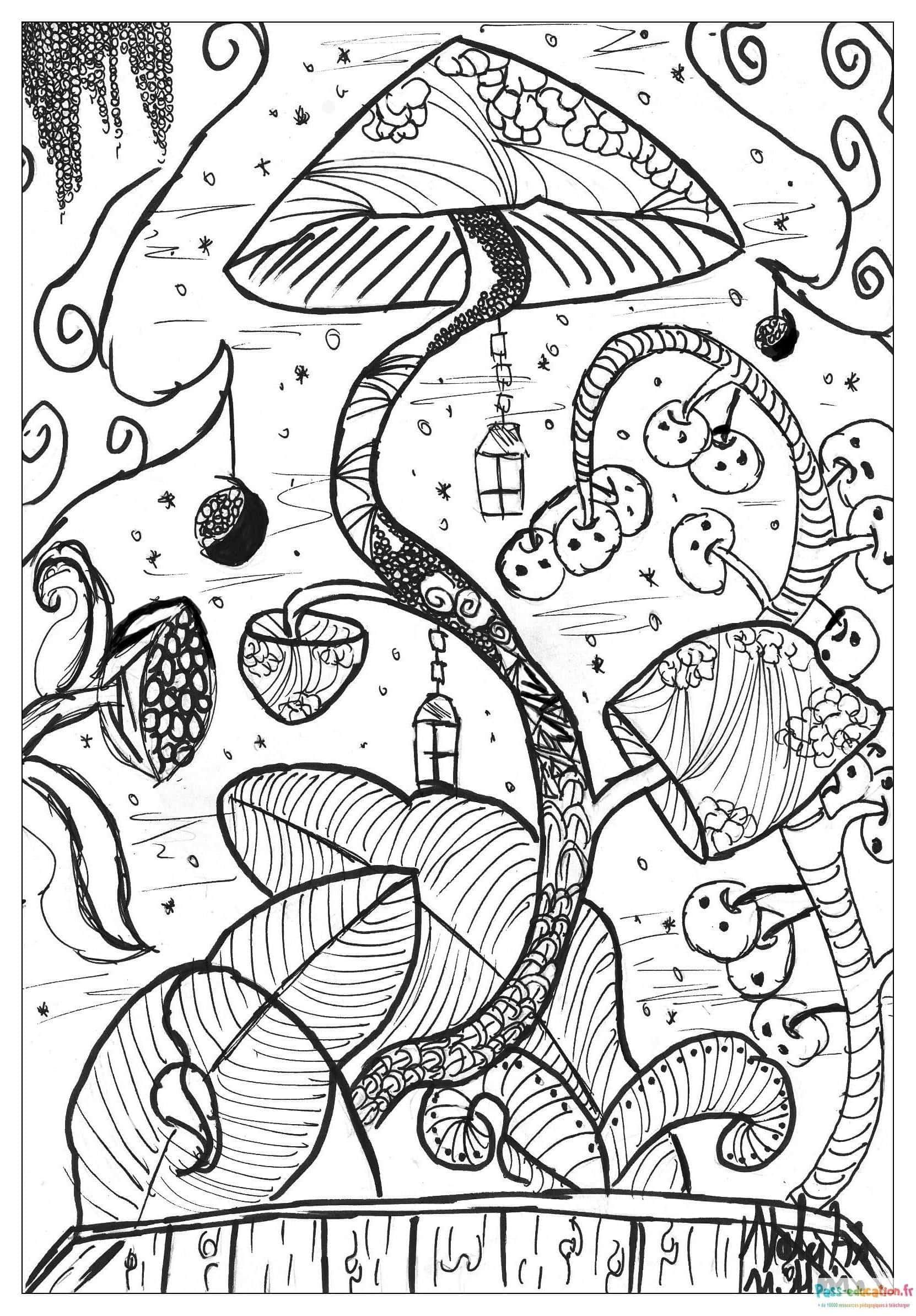 Coloriage Jardin enchanté à imprimer et colorier