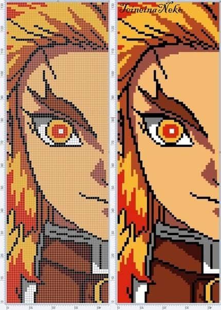 Coloriage Guerrier anime à imprimer et colorier