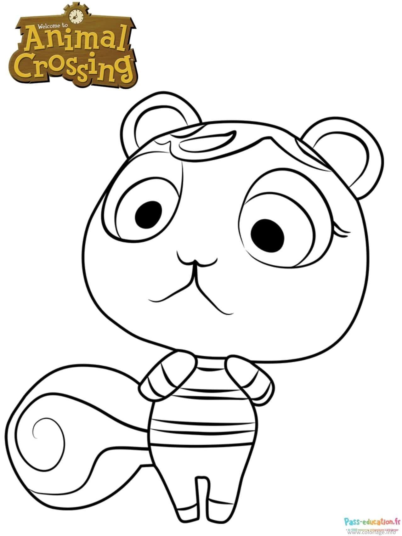 Coloriage Personnage Animal Crossing à imprimer et colorier