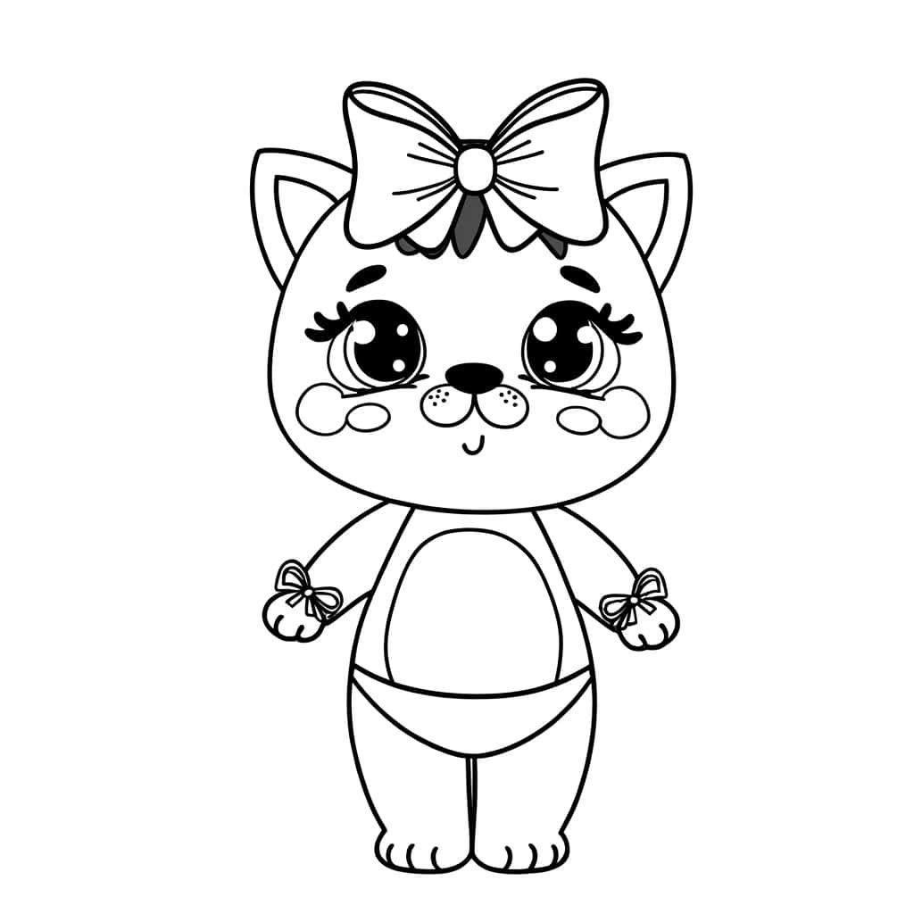 Coloriage Hello Kitty danseuse à imprimer et colorier