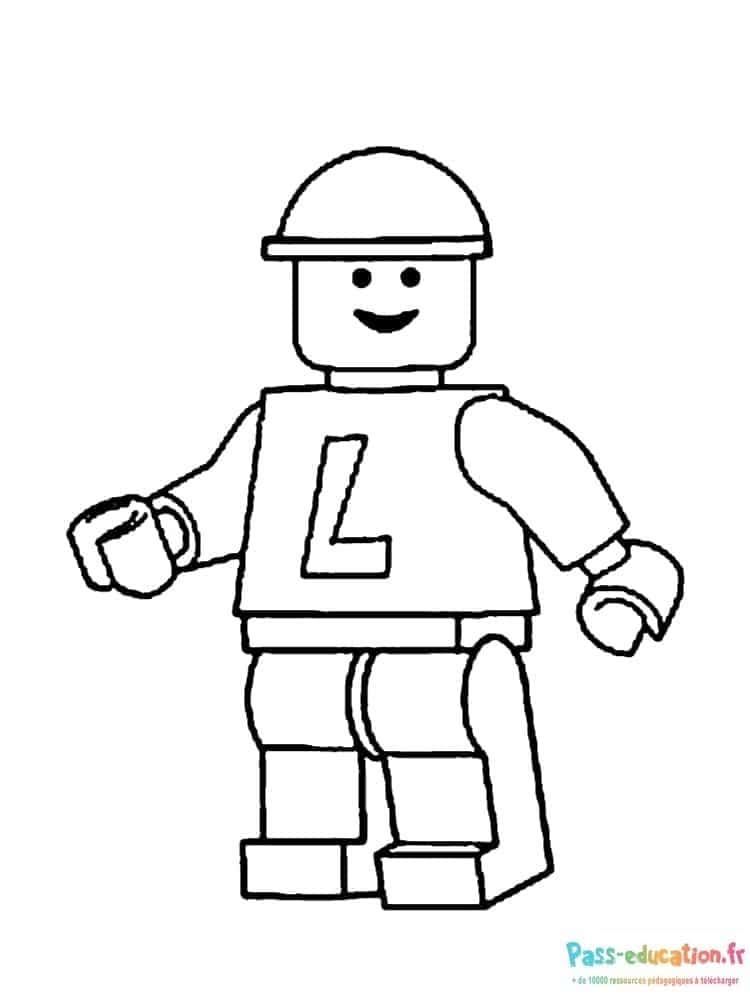 Coloriage Dessin Lego ouvrier à imprimer et colorier