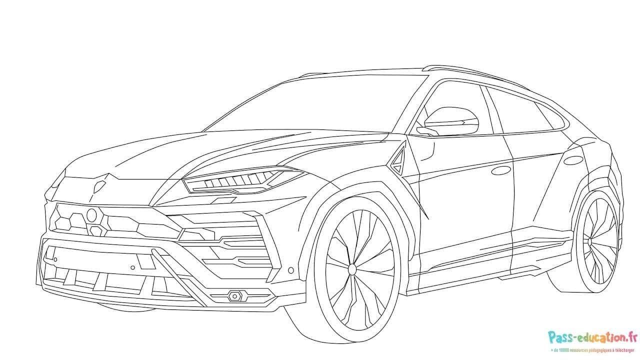 Coloriage SUV sportif à imprimer et colorier