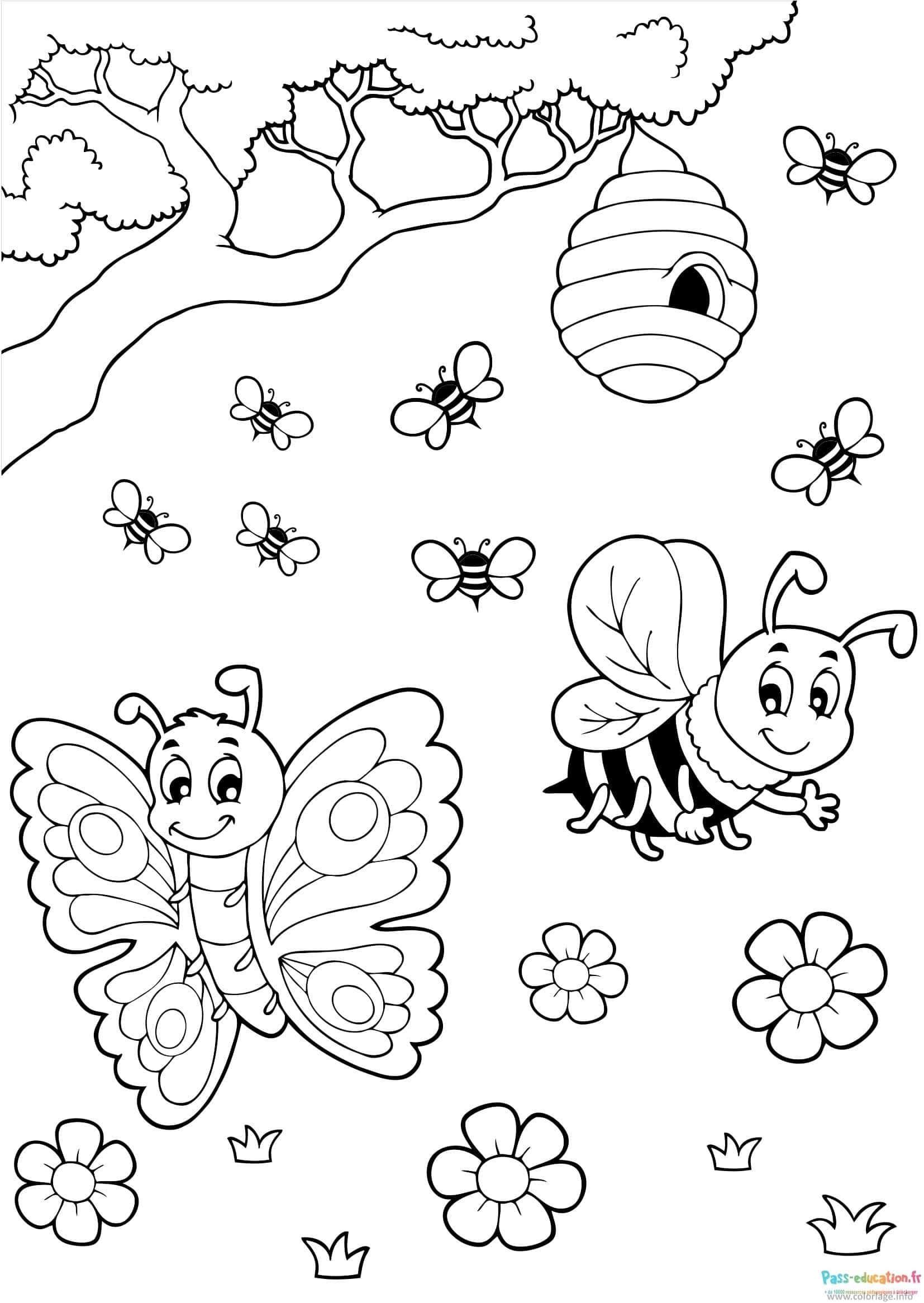 Coloriage Monde des insectes à imprimer et colorier