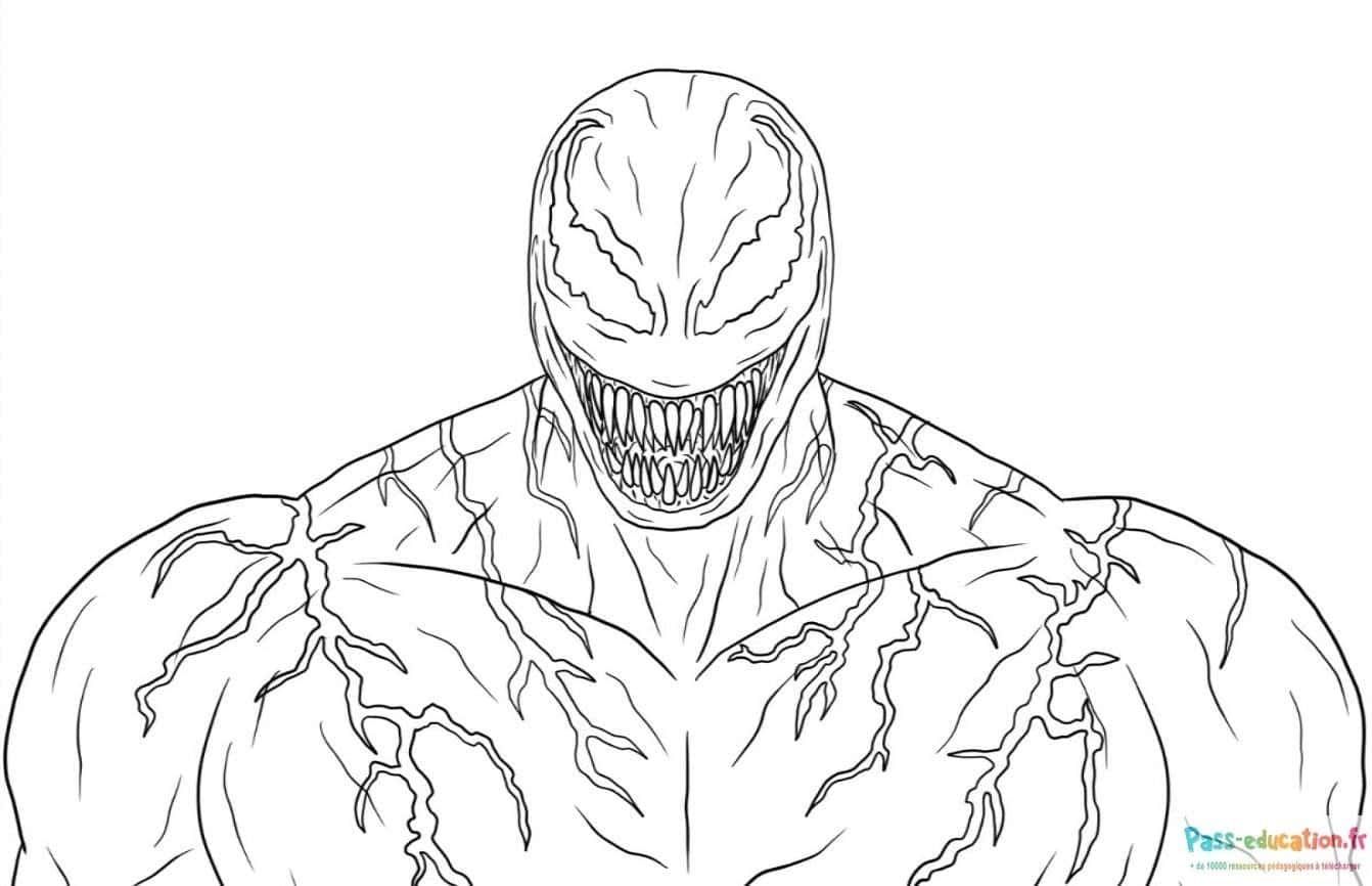 Coloriage Venom musclé à imprimer et colorier