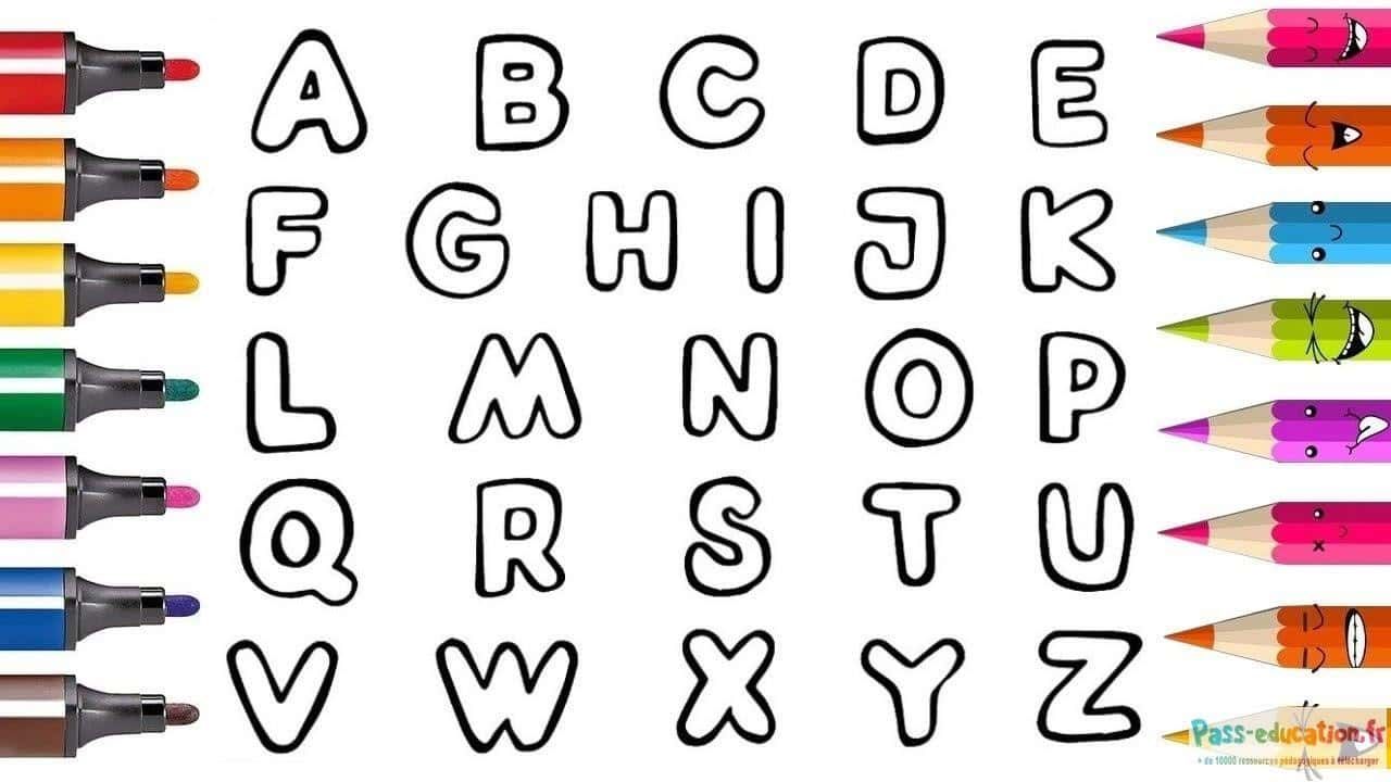 Coloriage Alphabet coloré à imprimer et colorier